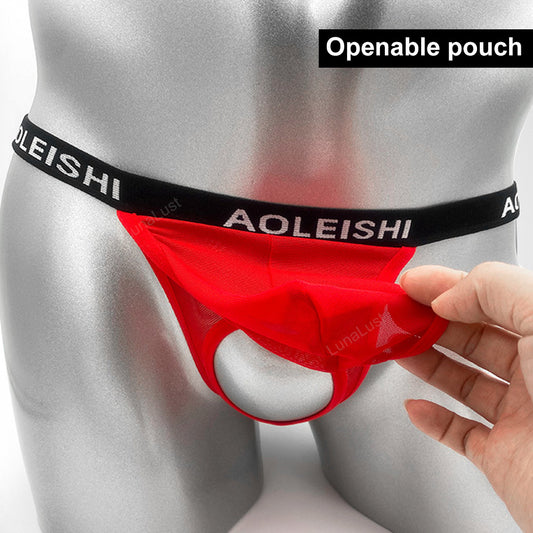 Men's Open Pouch Mesh G-String Jockstrap