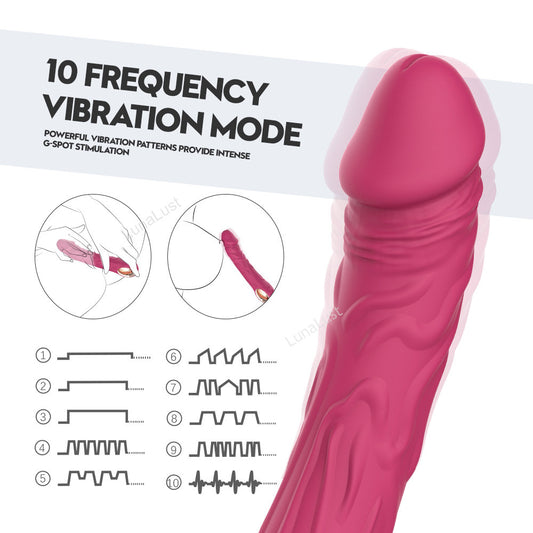 Realistic Dildo Vibrator – G-Spot Stimulator, IPX7 Waterproof