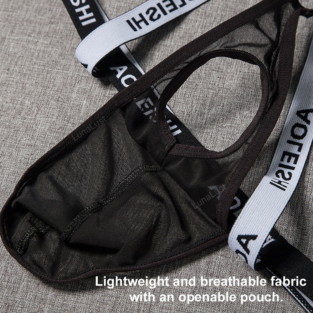 Men's Open Pouch Mesh G-String Jockstrap
