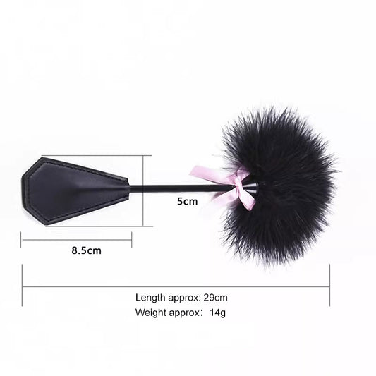 Feather Pom Tickler Paddle