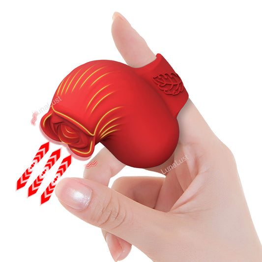Rose Fingertip Vibrator – 10-Mode Clitoral Stimulator