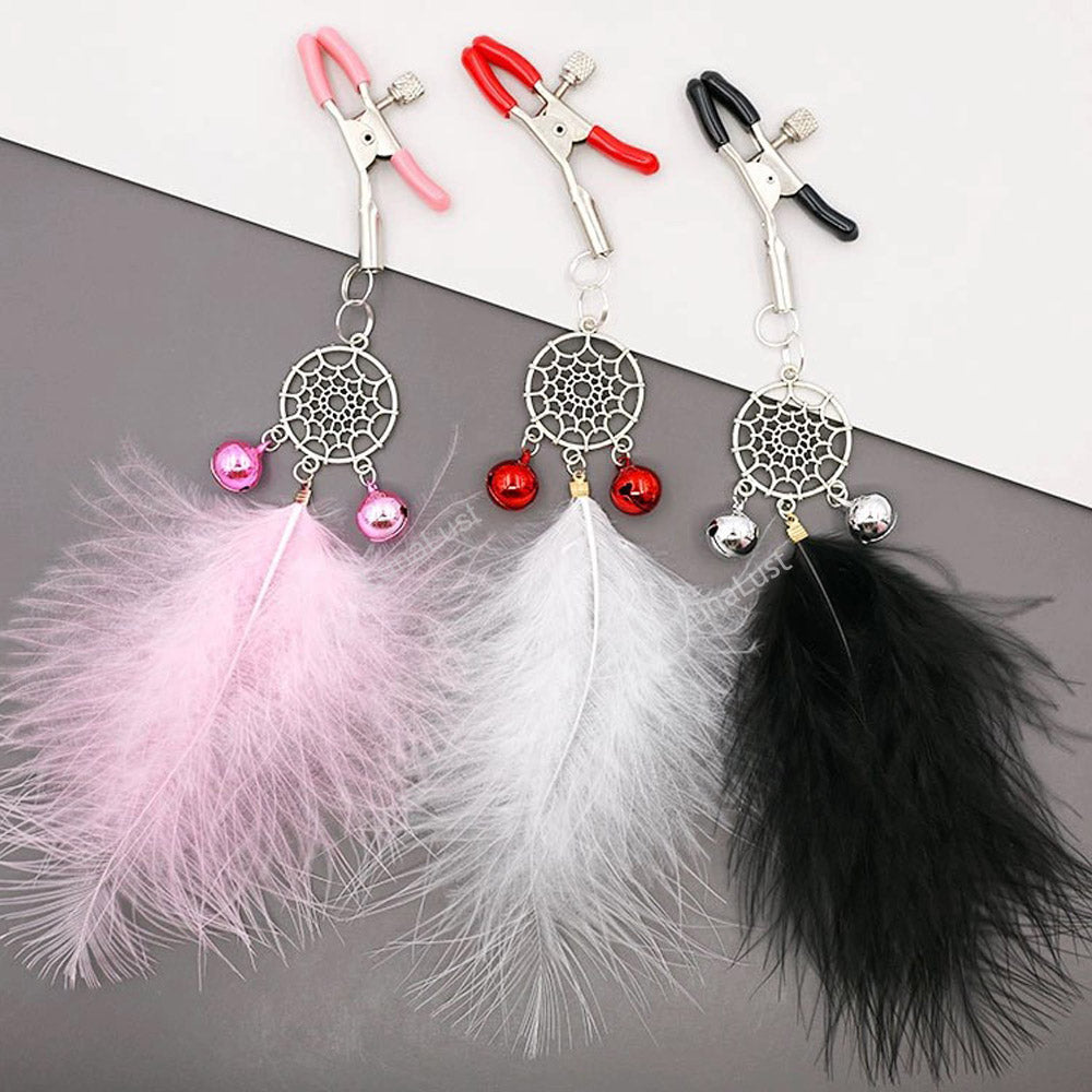Dreamcatcher Feather Nipple Clamps