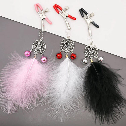 Dreamcatcher Feather Nipple Clamps
