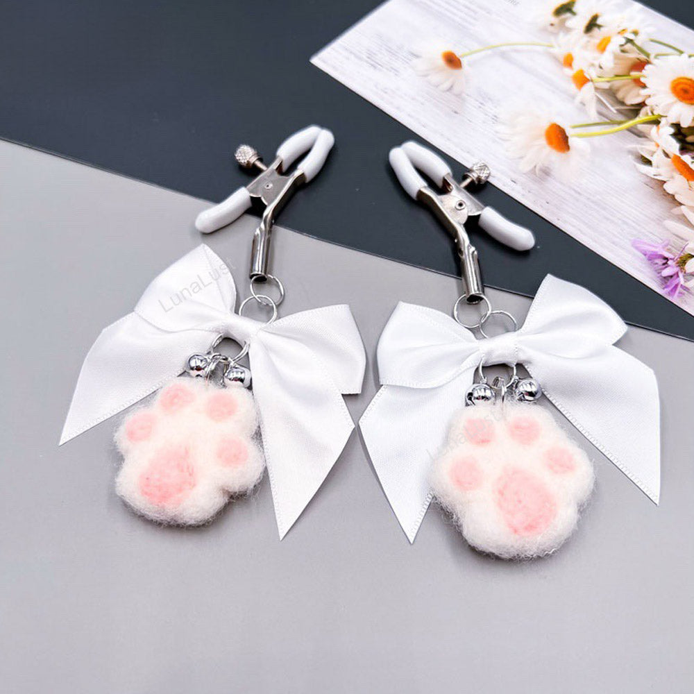 Cat Paw Bow Nipple Clamps