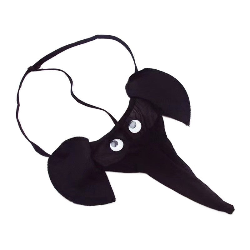 Men's Elephant Nose Novelty G-String | Googly Eyes Pouch Thong
