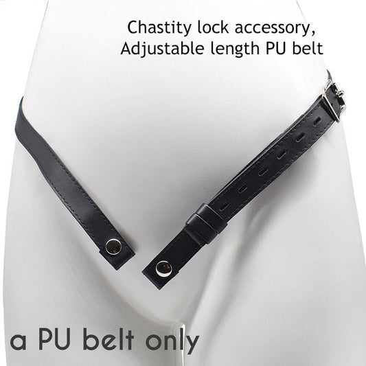 Chastity Lock Accessory – Adjustable PU Leather Waist Belt