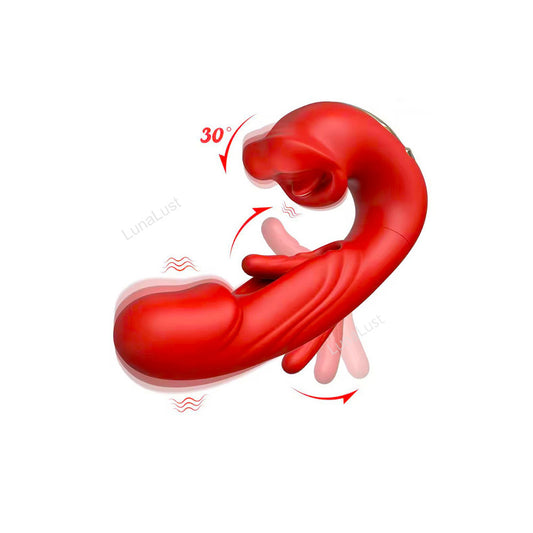 3-in-1 Vibrator – HF Flapping, G-Spot & Clitoral Stimulation