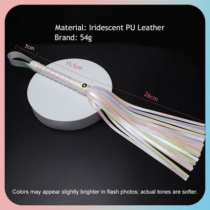 Iridescent PU Leather Flogger Whip