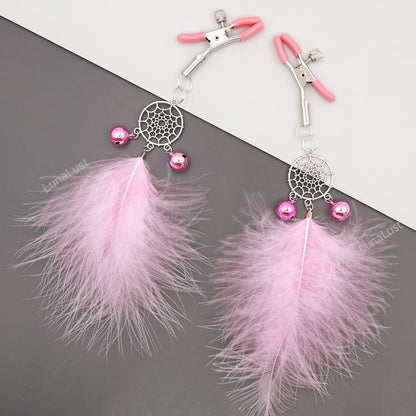 Dreamcatcher Feather Nipple Clamps
