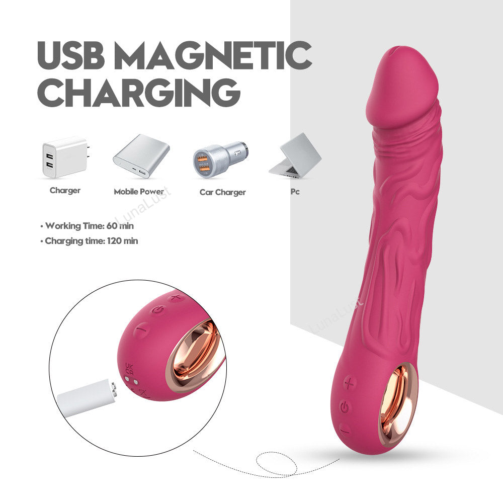 Realistic Dildo Vibrator – G-Spot Stimulator, IPX7 Waterproof