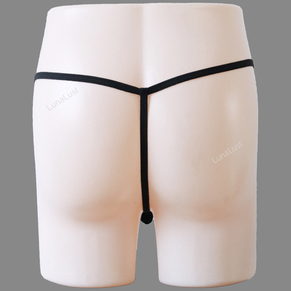 Men's Minimalist Leaf Pouch G-String Thong with O-Ring