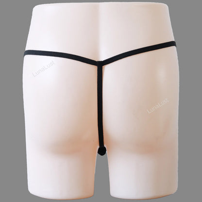 Men's Minimalist Leaf Pouch G-String Thong with O-Ring