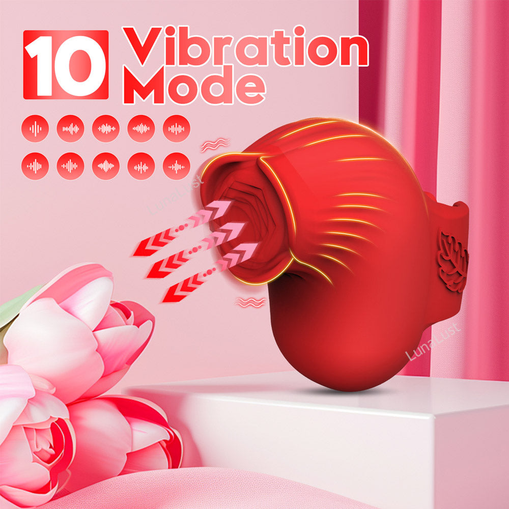 Rose Fingertip Vibrator – 10-Mode Clitoral Stimulator