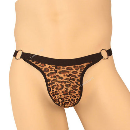 Men's Leopard Print Elephant Trunk Thong