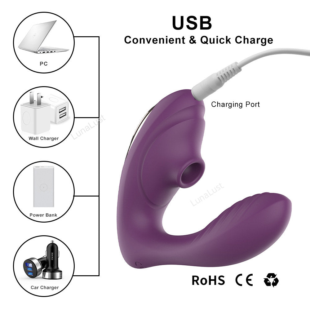 Dual Stimulation G-Spot Vibrator & Clitoral Suction