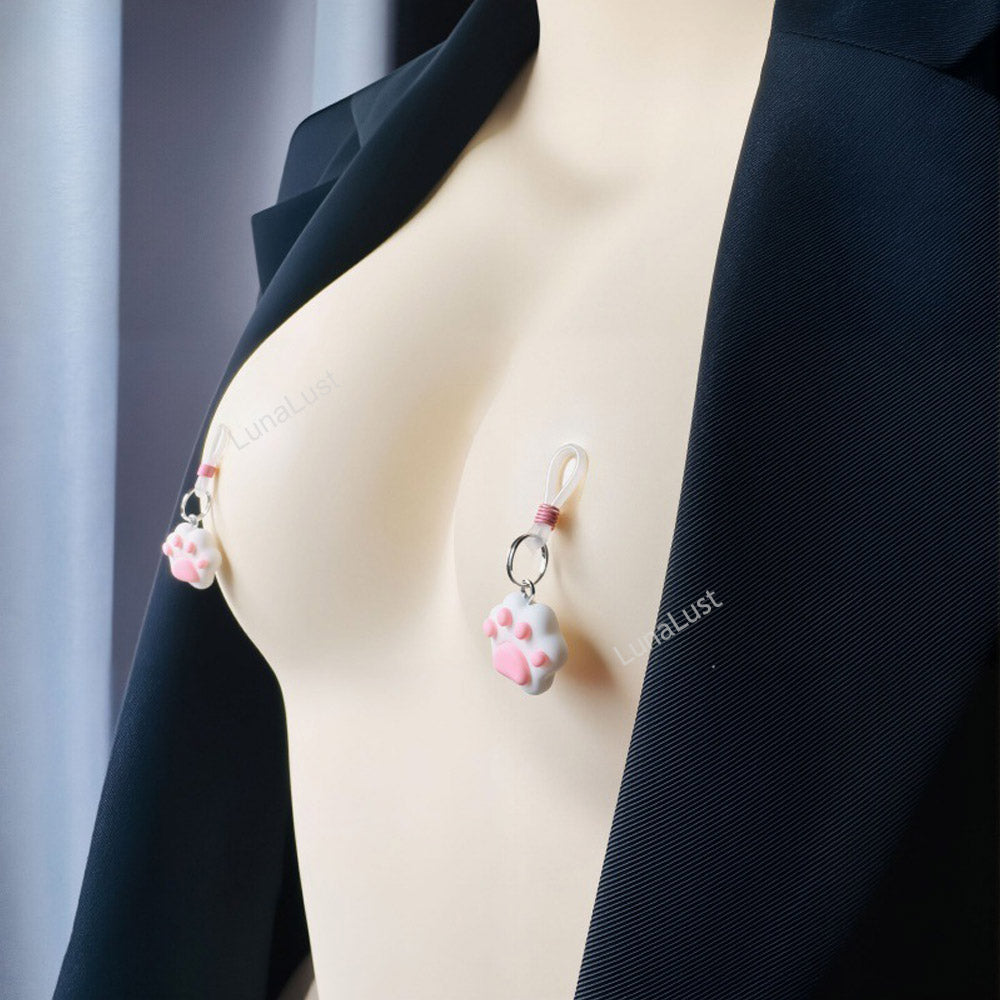 Cat Paw Charm Nipple Clamps