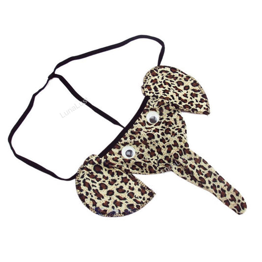 Men's Elephant Nose Novelty G-String | Googly Eyes Pouch Thong