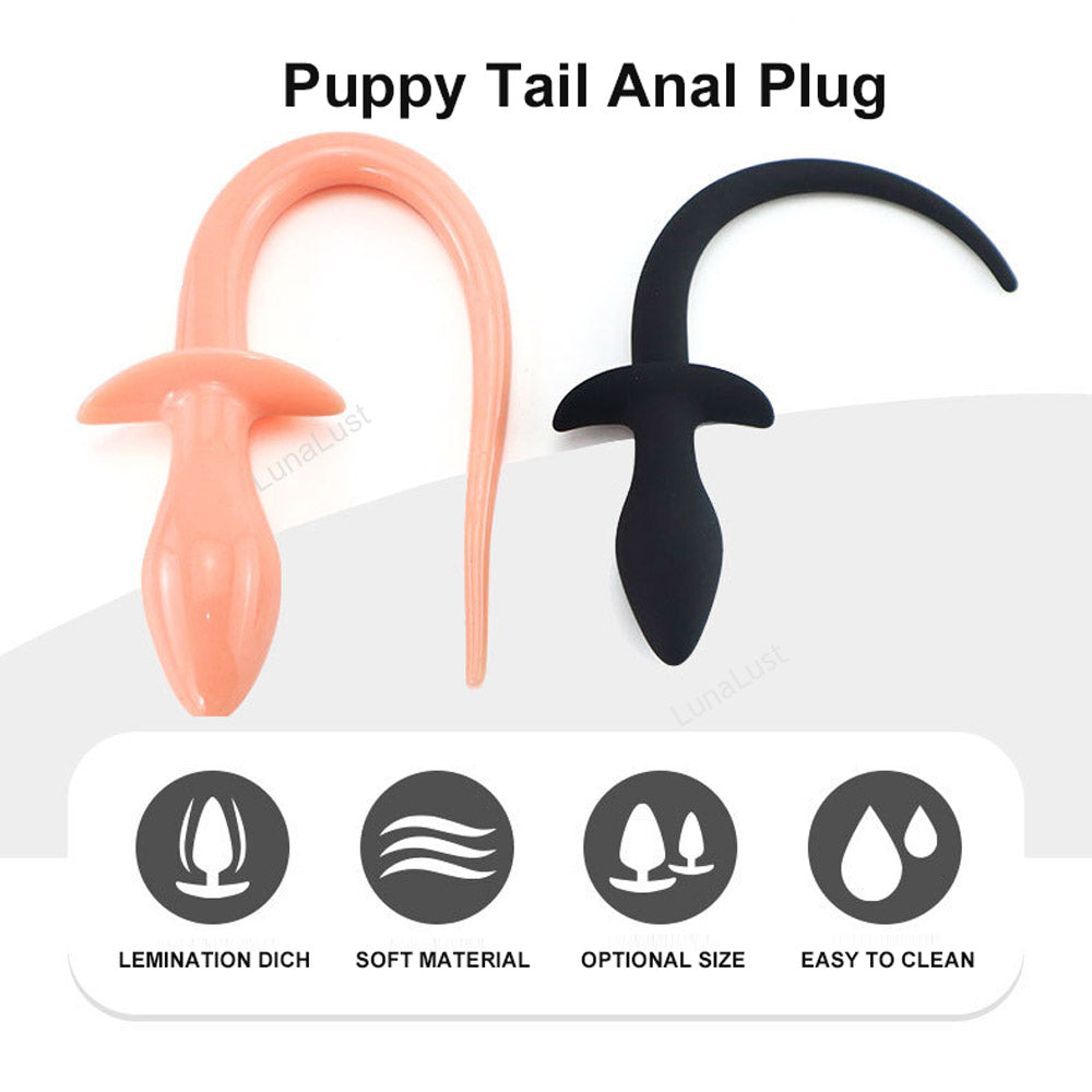 Puppy Tail Anal Plug – Silicone Pet Play Butt Plug