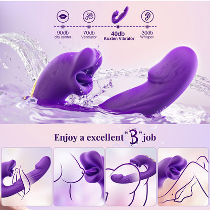 3-in-1 Vibrator – HF Flapping, G-Spot & Clitoral Stimulation