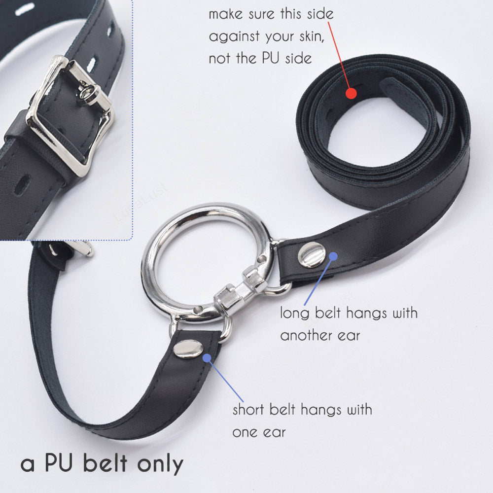 Chastity Lock Accessory – Adjustable PU Leather Waist Belt