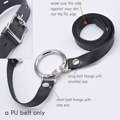 Chastity Lock Accessory – Adjustable PU Leather Waist Belt