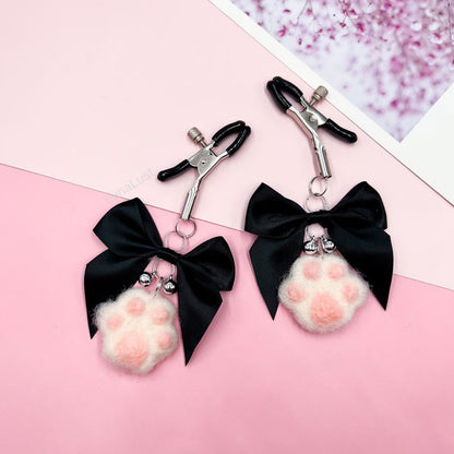 Cat Paw Bow Nipple Clamps
