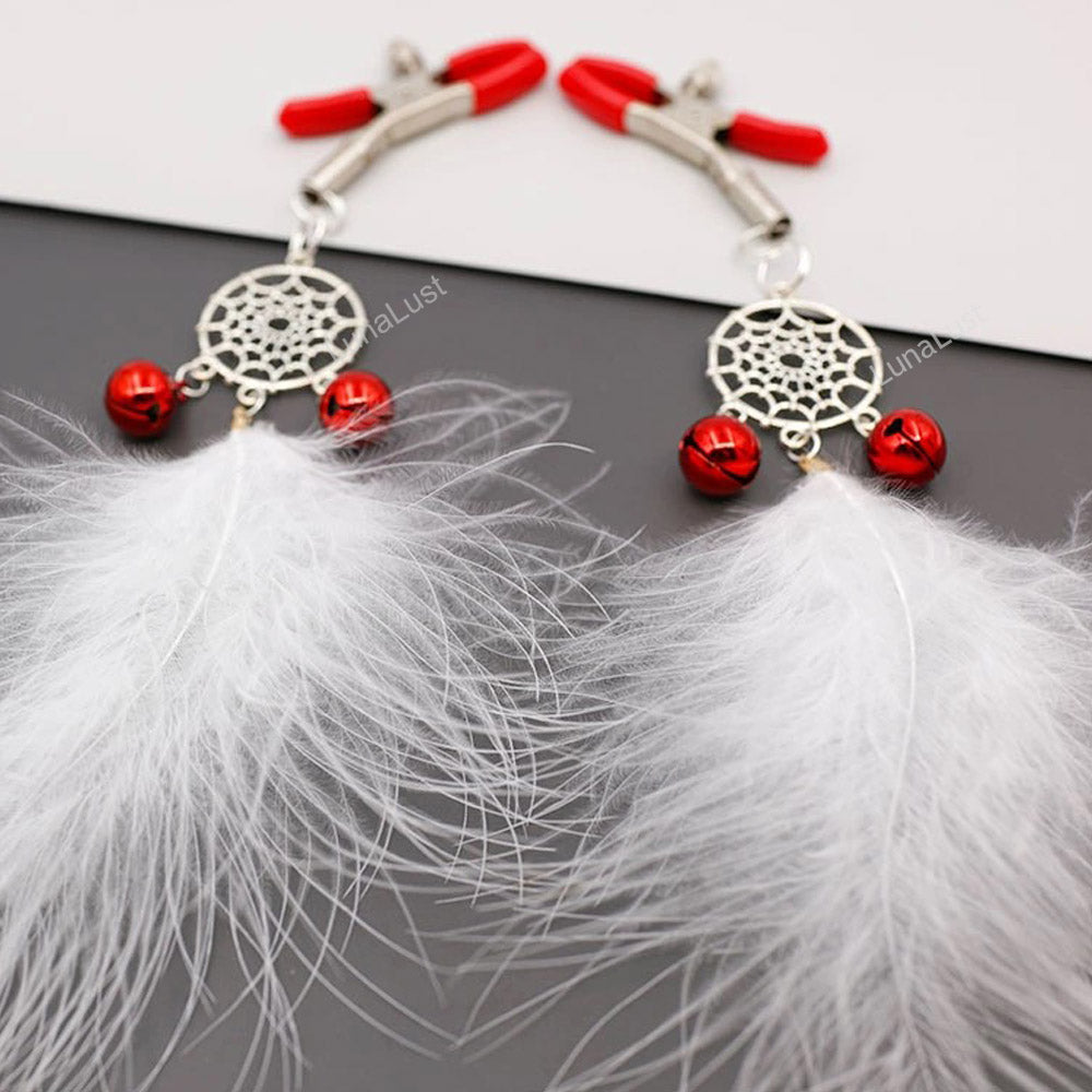 Dreamcatcher Feather Nipple Clamps