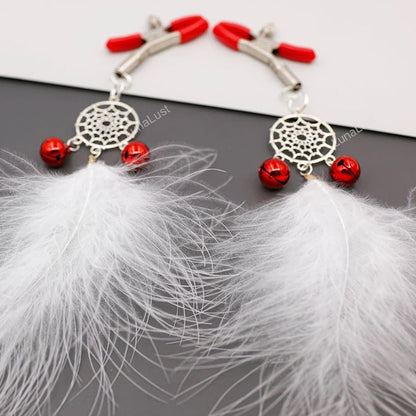 Dreamcatcher Feather Nipple Clamps