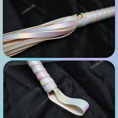 Iridescent PU Leather Flogger Whip