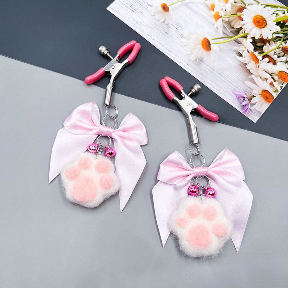 Cat Paw Bow Nipple Clamps