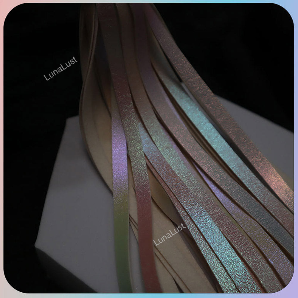 Iridescent PU Leather Flogger Whip