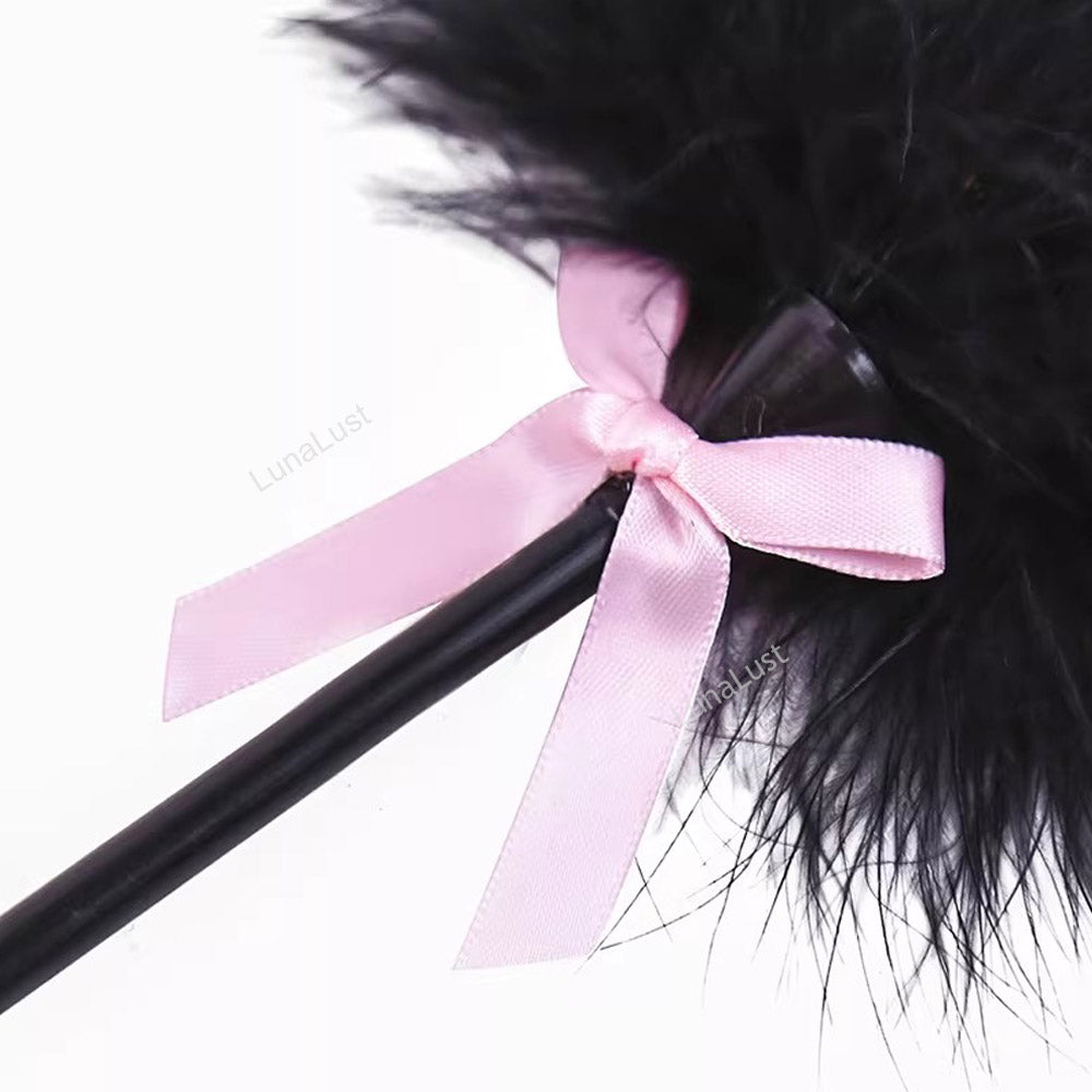 Feather Pom Tickler Paddle