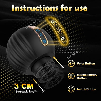 Automatic Telescopic Rotating Male Masturbator Cup