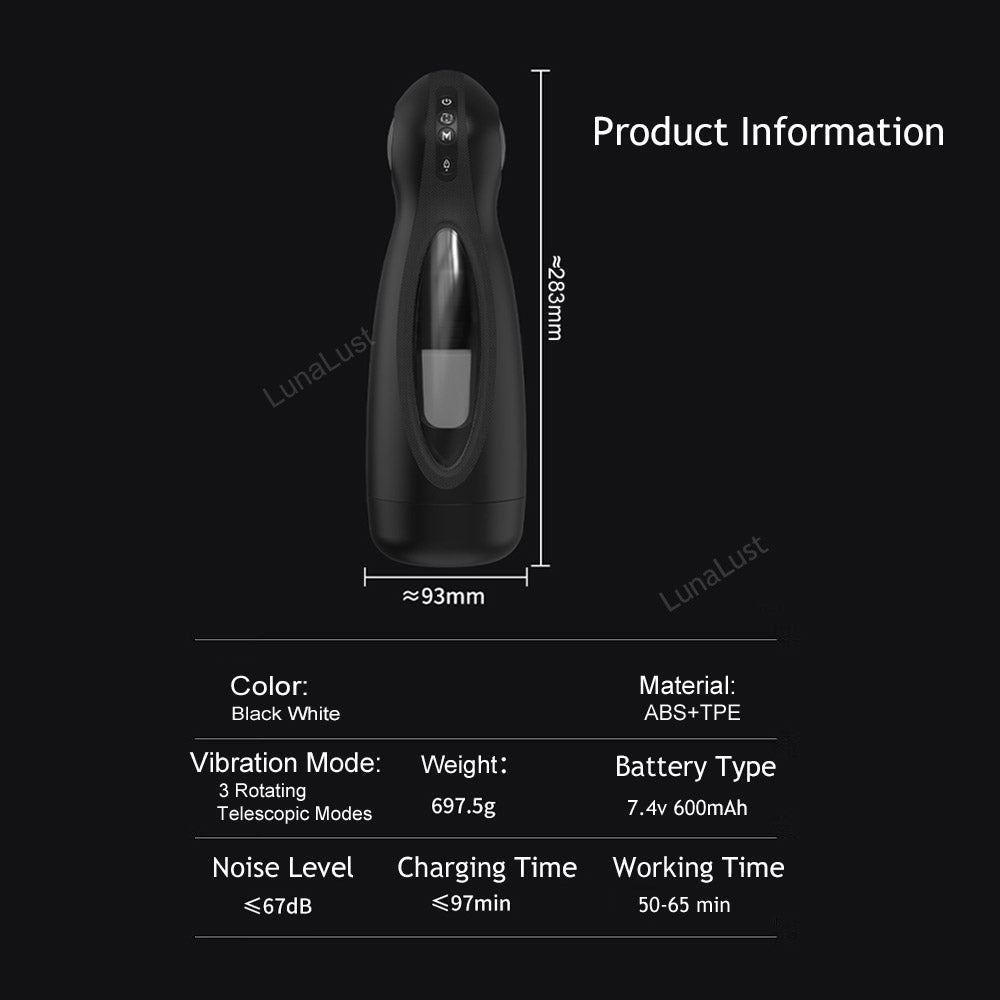 Automatic Rotating Telescopic Male Masturbator