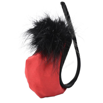 Men's Feather Pom-Pom C-String Thong | Strapless Pouch Underwear