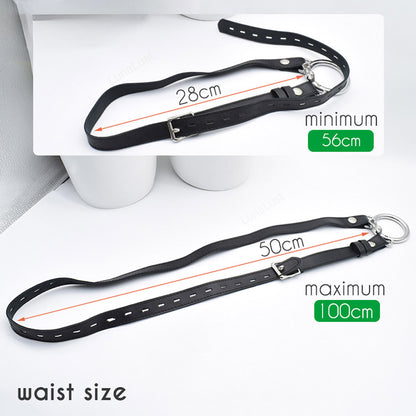 Chastity Lock Accessory – Adjustable PU Leather Waist Belt