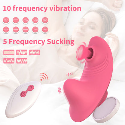 Wearable Butterfly Vibrator & Clitoral Sucker