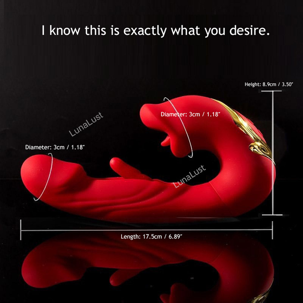 3-in-1 Vibrator – HF Flapping, G-Spot & Clitoral Stimulation