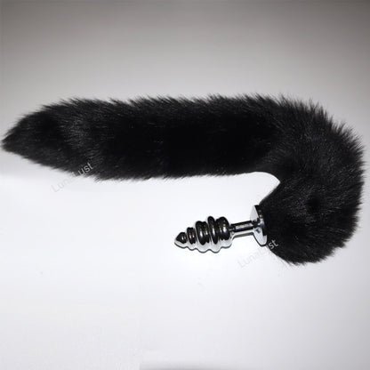 Fox Tail Plug | Metal Butt Plug with Fluffy Tail