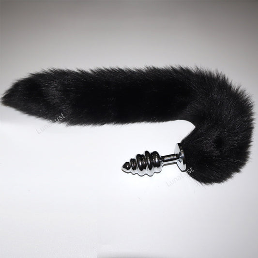 Fox Tail Plug | Metal Butt Plug with Fluffy Tail