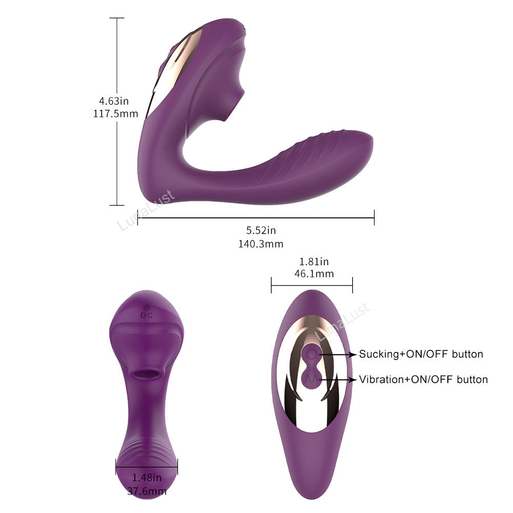 Dual Stimulation G-Spot Vibrator & Clitoral Suction