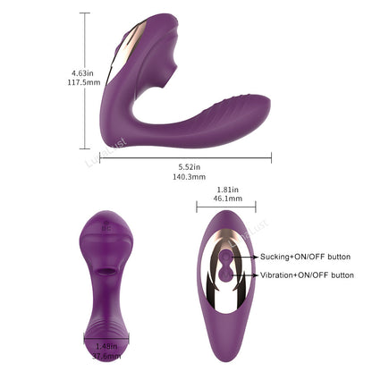 Dual Stimulation G-Spot Vibrator & Clitoral Suction
