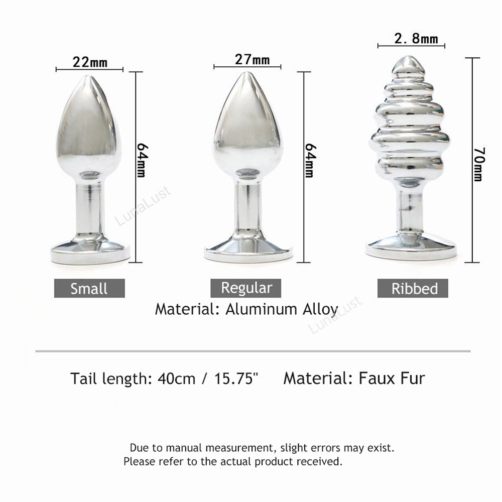 Fox Tail Plug | Metal Butt Plug with Fluffy Tail