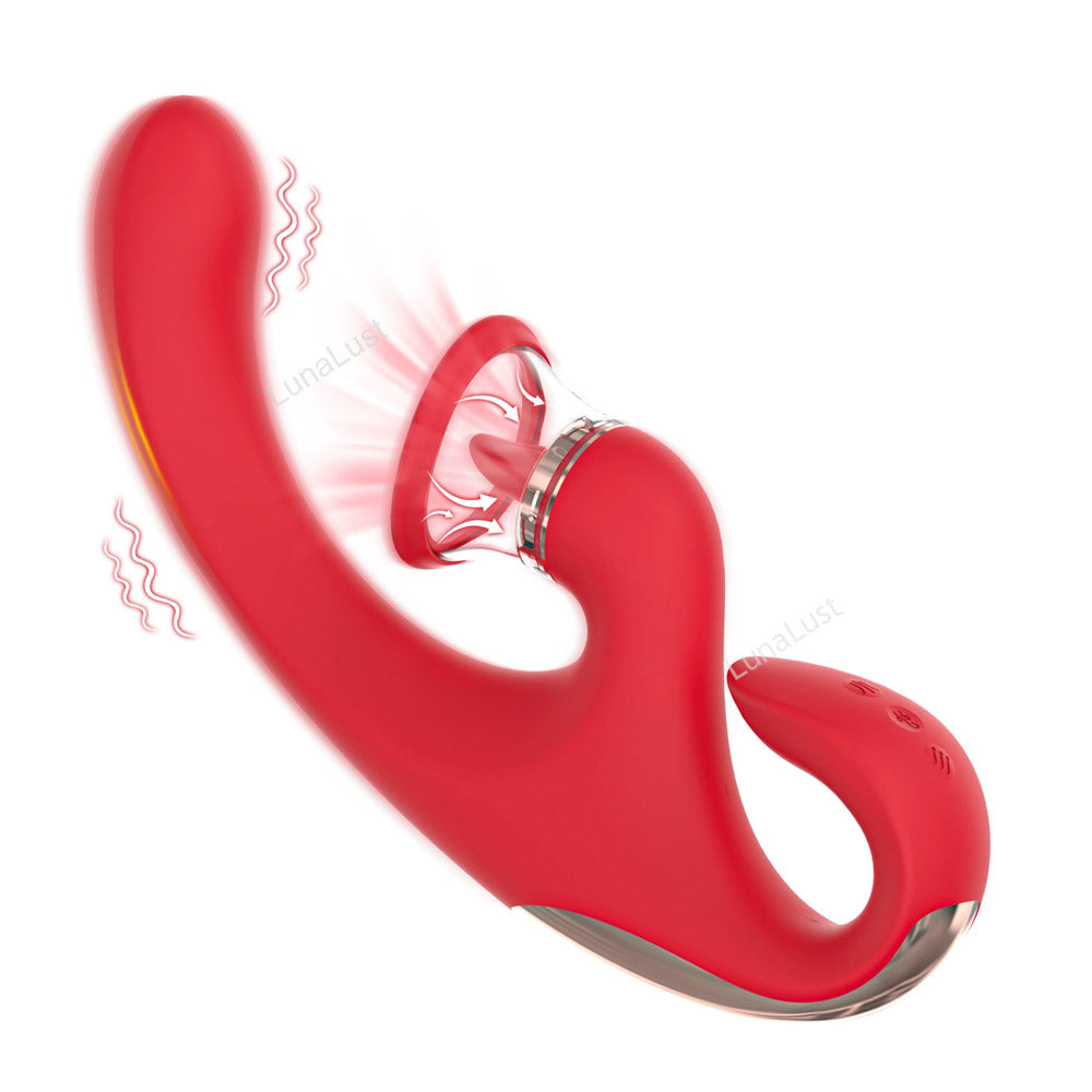 Clitoral Sucking & Tongue Licking G-Spot Vibrator