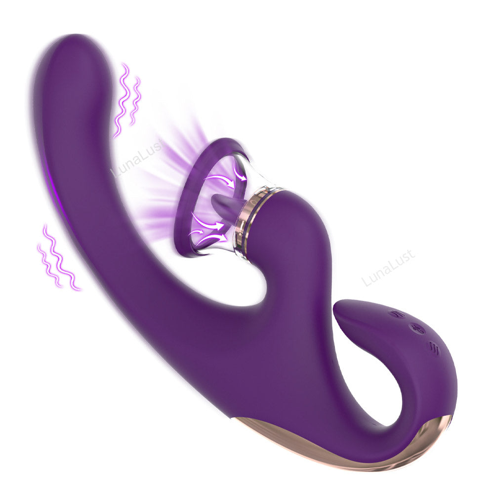 Clitoral Sucking & Tongue Licking G-Spot Vibrator