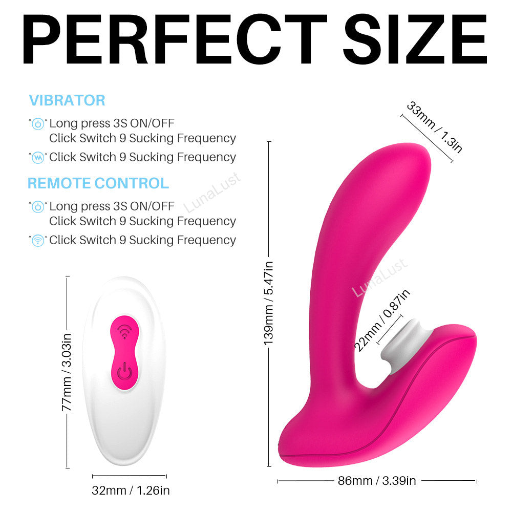 Women's Wearable Remote Control Suction & Vibrator
