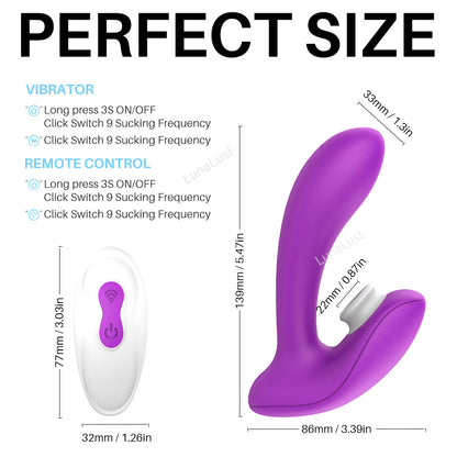 Women's Wearable Remote Control Suction & Vibrator