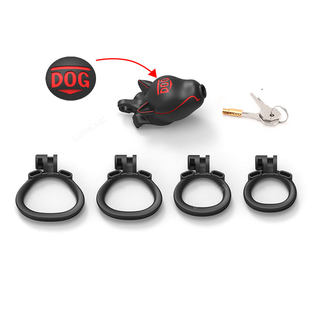 Dog Head Male Chastity Cage
