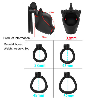 Dog Head Male Chastity Cage