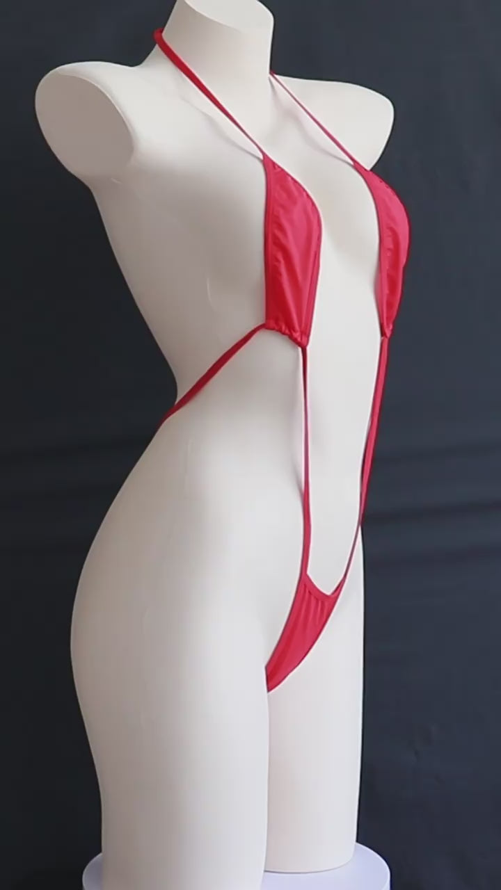 Sexy Adjustable Tie Erotic Bodysuit Bikini